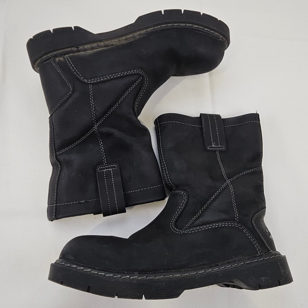 Herman Survivors Black Leather Pull On Work Boots ASTM F2413-18 Mens 7